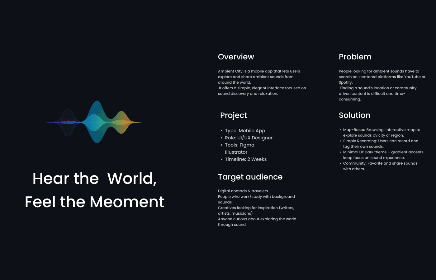 Ambient City – UI/UX Design Concept